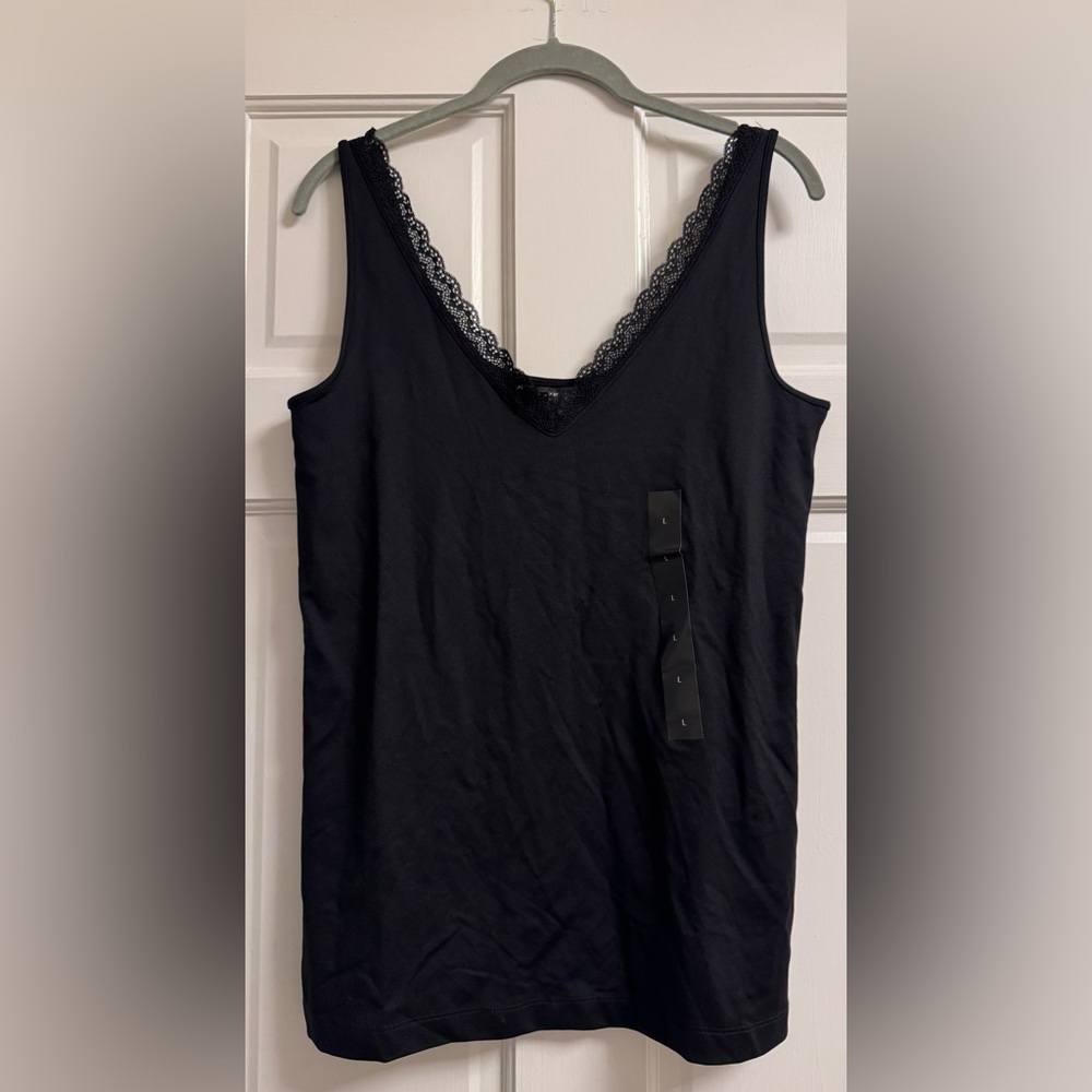 NWT Banana Republic Factory Lace Trimmed Tank (L)